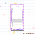 Standard Cute Checkered Notepad 4.25" x 8.5" | Elaine Girls