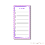 Standard Cute Checkered Notepad 4.25" x 8.5" - Image 2