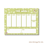 Frog's Weekly Hearts Notepad 8.5" x 11" - Image 2