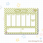 Frog's Weekly Checkered Notepad | Elaine Girls