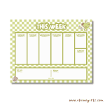 Frog's Weekly Checkered Notepad 8.5" x 11" - Image 2