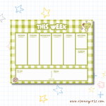 Frog's Weekly Gingham Notepad | Elaine Girls