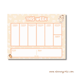 Bun's Weekly Hearts Notepad 8.5" x 11" - Image 2