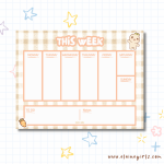 Bun's Weekly Gingham Notepad | Elaine Girls