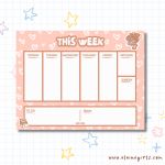 Cow's Weekly Hearts Notepad | Elaine Girls