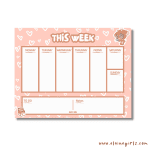 Cow's Weekly Hearts Notepad 8.5" x 11" - Image 2