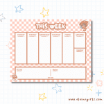 Cow's Weekly Checkered Notepad | Elaine Girls