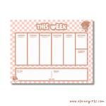 Cow's Weekly Checkered Notepad 8.5" x 11" - Image 2
