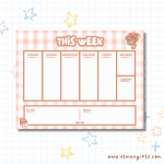 Cow's Weekly Gingham Notepad | Elaine Girls