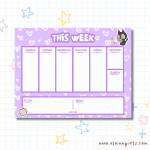 Cat's Weekly Hearts Notepad | Elaine Girls