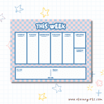 Weekly Soft Checkered Notepad | Elaine Girls