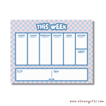 Weekly Soft Checkered Notepad 8.5" x 11" - Image 2