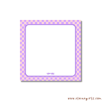 Cute Check Petite Notepad 3.5″ x 3.5″ - Image 2