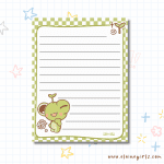 Frog's Classic Checkered Notepad 4.25" x 5.5" | Elaine Girls