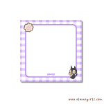 Cat's Gingham Petite Notepad 3.5″ x 3.5″ - Image 2