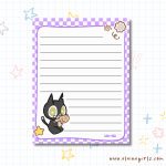 Cat's Classic Checkered Notepad 4.25" x 5.5" | Elaine Girls