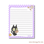 Cat's Classic Checkered Notepad 4.25" x 5.5" - Image 2