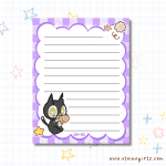 Cat's Classic Gingham Notepad 4.25" x 5.5" | Elaine Girls
