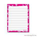 Pink Hearts Classic Notepad 4.25" x 5.5" - Image 2