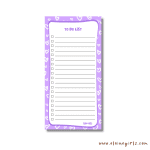 Lilac Hearts Standard Notepad 4.25" x 8.5" - Image 2
