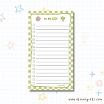 Frog's Tall Checkered Notepad 4.25" x 7.5" | Elaine Girls
