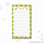 Frog's Tall Gingham Notepad 4.25" x 7.5" | Elaine Girls