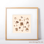 Books and Coffee Art Print | Elaine Girls
