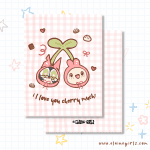 Cherry Love Valentine's Greeting Card | Elaine Girls