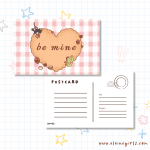 "Be Mine" Valentine's Cookie Postcard | Elaine Girls