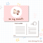 "Be My Sweet" Valentine's Postcard | Elaine Girls
