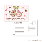 Cherry Love Valentine's Postcard - Image 2
