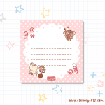 Pink Polka Dots Sweets 3.5" Notepad | Elaine Girls