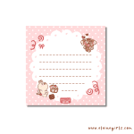 Pink Polka Dots Sweets Petite Notepad 3.5" x 3.5" - Image 2