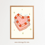 Vintage Cake Large Art Print | Elaine Girls
