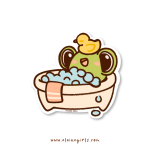 Frog's Bath Time Sticker - Image 4