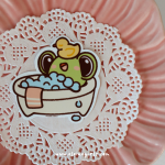Frog's Bath Time Sticker - Image 2