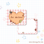 "Be Mine" Valentine's Cookie Notecard