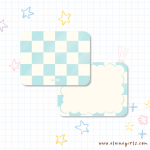 Blue Checkered Notecard Set