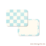 Blue Checkered Notecard Set - Image 2