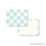 Blue Ribbon Checkered Notecard Set - Image 2