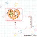 Frog & Bun Valentine's Notecard