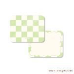 Green Checkered Notecard Set - Image 2