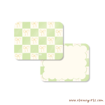 Green Ribbon Checkered Notecard Set - Image 2