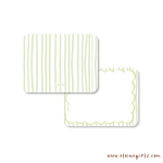 Green Striped Notecard Set - Image 2