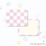 Lilac Checkered Notecard Set