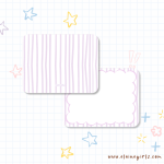 Lilac Striped Notecard Set