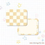 Orange Checkered Notecard Set