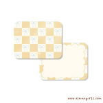 Orange Ribbon Checkered Notecard Set - Image 2