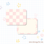 Pink Checkered Notecard Set