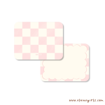 Pink Checkered Notecard Set - Image 2